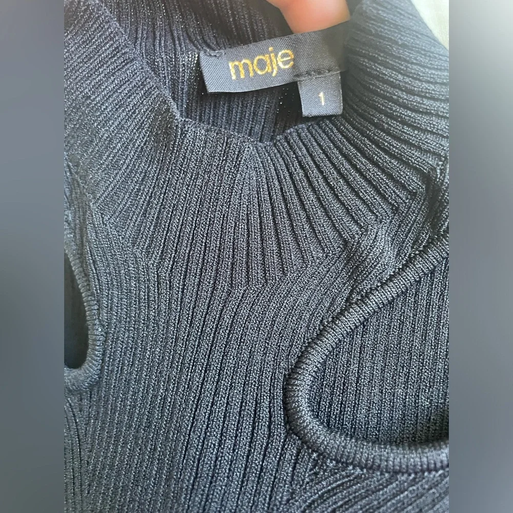 Maje cut out black sweater - Picture 5 of 7